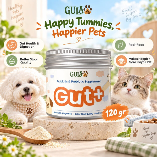GULAPAWS Vitamin Pencernaan Kucing Anjing Probiotic Gut+ 120gr Pet Vitamin & Supplement Tidak ada merek 