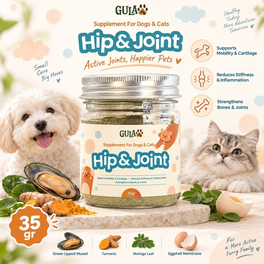 GULAPAWS Vitamin Persendian Anjing Kucing Hip and Joint 35gr no type Tidak ada merek 