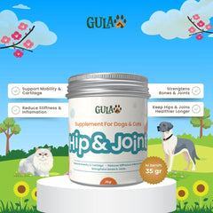 GULAPAWS Vitamin Persendian Anjing Kucing Hip and Joint 35gr Pet Vitamin & Supplement Gulapaws 