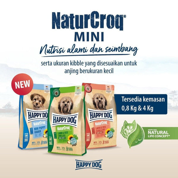 HAPPYDOG Makanan Anjing Naturcroq Mini Puppy 4kg Dog Food Happy Dog 