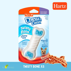 HARTZ Mainan Anjing Chew and Clean Twisty Bone XSmall no type Tidak ada merek 