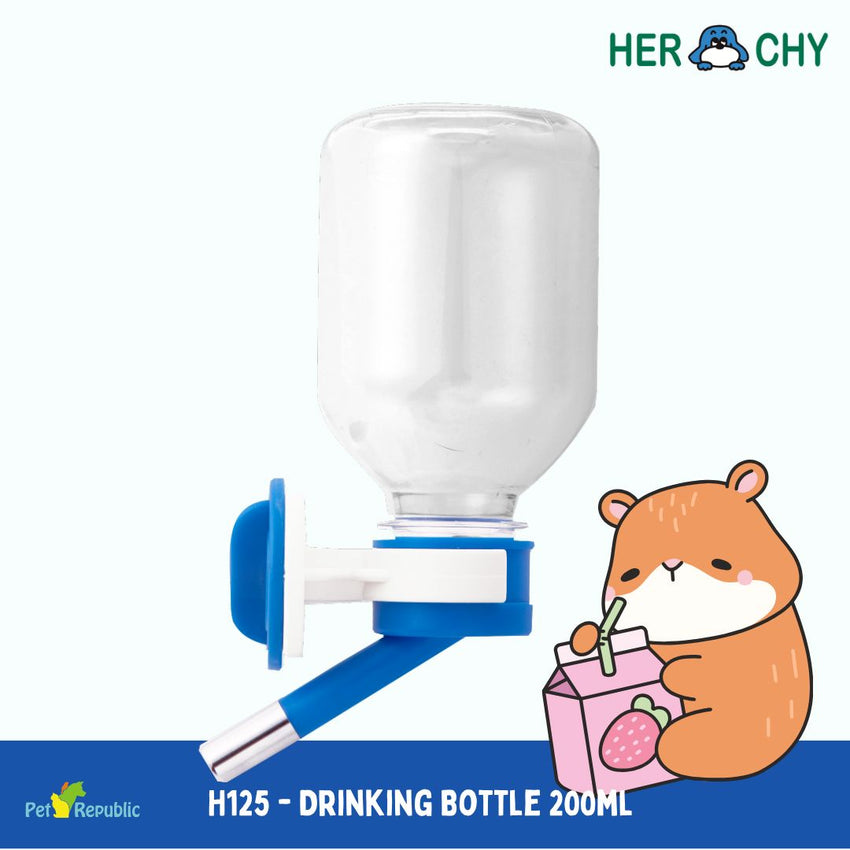 HERCHY H125 Botol Minum Pet Drinking Bottle 200ml Blue Pet Drinking NoBrand 