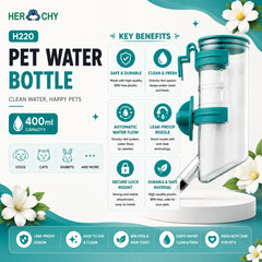 HERCHY H220 Botol Minum Pet Water Feeder Tosca 400ml Pet Drinking Herchy 