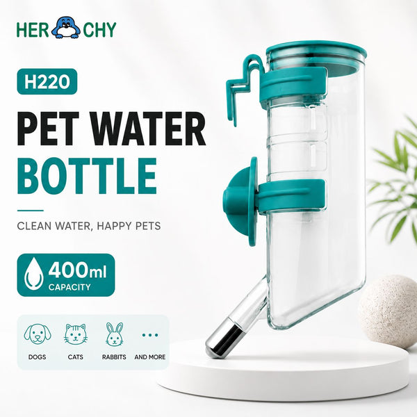 HERCHY H220 Botol Minum Pet Water Feeder Tosca 400ml Pet Drinking Herchy 