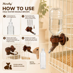 HERCHY H522 Kepala Botol Pet Water Nozzle Brown no type Tidak ada merek 