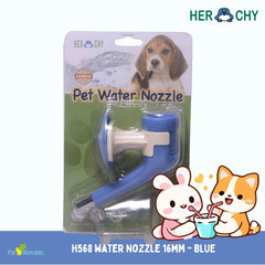 HERCHY H568 Kepala Botol Minum Pet Water Feeder 16mm Blue Pet Drinking Tidak ada merek 