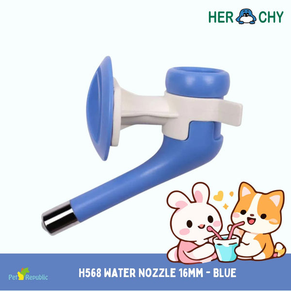 HERCHY H568 Kepala Botol Minum Pet Water Feeder 16mm Blue Pet Drinking Tidak ada merek 