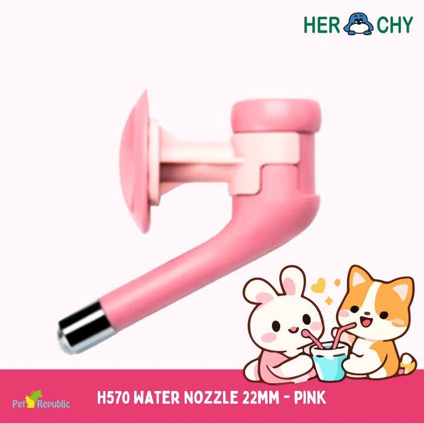 HERCHY H570 Kepala Botol Air Minum Pet Water Feeder 22mm Pink no type Tidak ada merek 