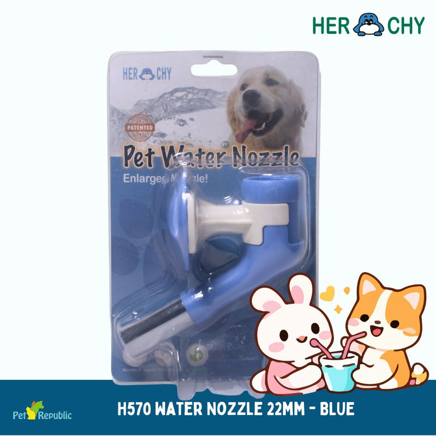 HERCHY H570 Kepala Botol Minum Pet Water Feeder 22mm Blue Pet Drinking NoBrand 