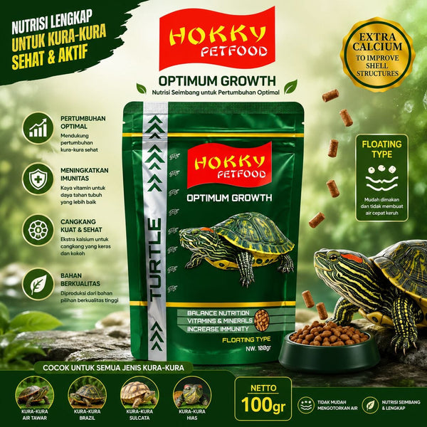 HOKKY Extra Calcium Turtle Food Stick 100g no type Tidak ada merek 