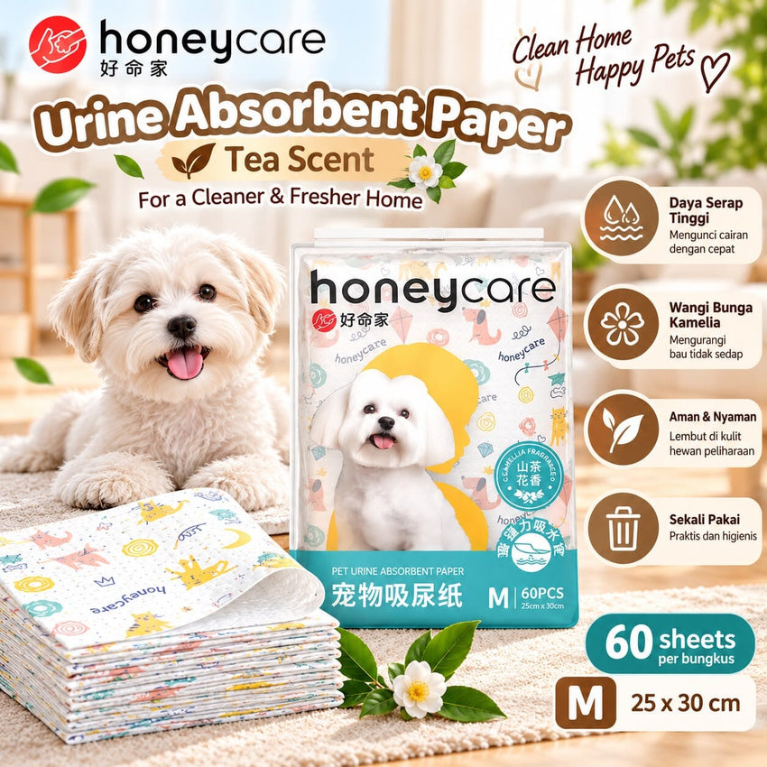 HONEYCARE Perlak Anjing Kucing Pet Urine Absorbent Paper M Dog Sanitation Honey Care 