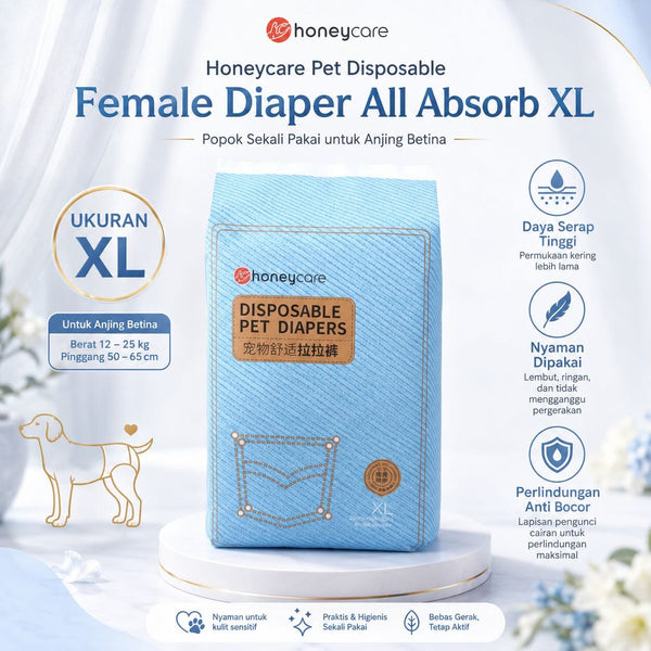 HONEYCARE Pet Disposable Female Diaper All Absorb XL Dog Sanitation NoBrand 