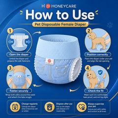 HONEYCARE Pet Disposable Female Diaper All Absorb XL Dog Sanitation NoBrand 