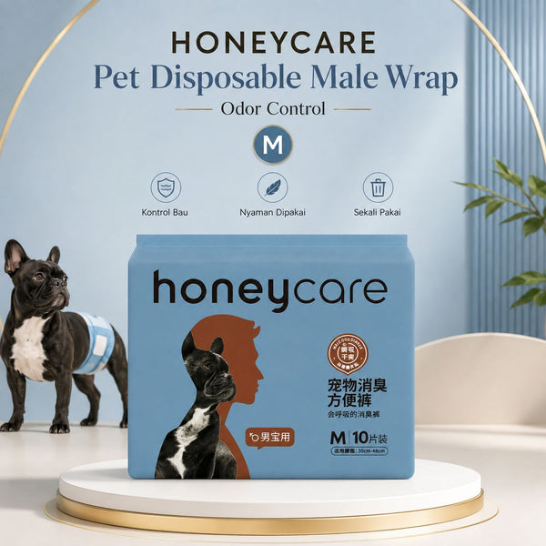 HONEYCARE Pet Disposable Male Wrap Odor Control Medium Dog Sanitation NoBrand 