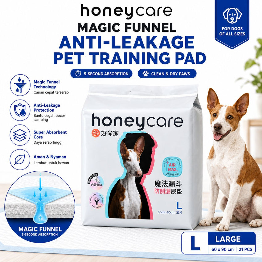 HONEYCARE Pet Training Pad Magic Funnel Side Leakage with Sticker Large Dog Sanitation NoBrand 