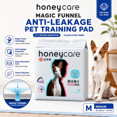 HONEYCARE Pet Training Pad Magic Funnel Side Leakage with Sticker Medium Dog Sanitation Tidak ada merek 