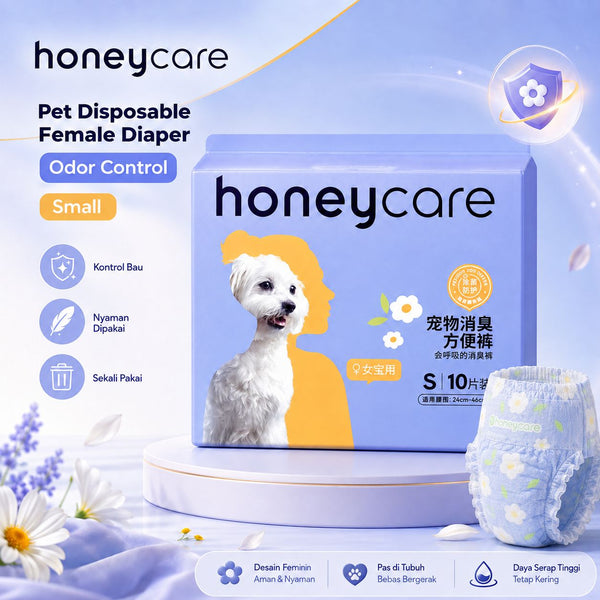 HONEYCARE Popok Anjing Pet Disposable Female Diaper Odor Control S Dog Sanitation NoBrand 