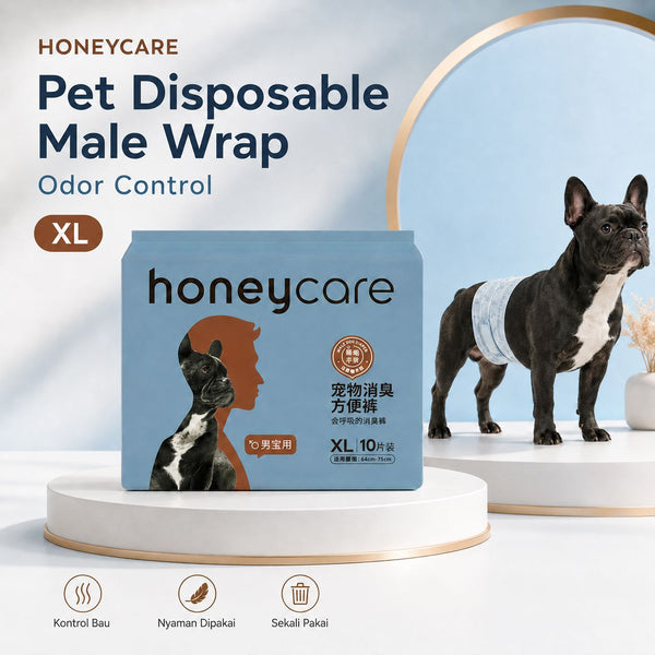 HONEYCARE Popok Anjing Pet Disposable Male Wrap Odor Control XLarge Dog Sanitation NoBrand 
