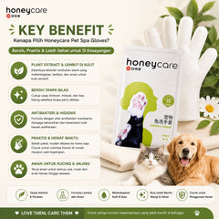 HONEYCARE Sarung Tangan Basah Pet Disposable SPA Gloves Grooming Supplies NoBrand 