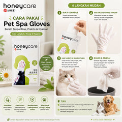 HONEYCARE Sarung Tangan Basah Pet Disposable SPA Gloves Grooming Supplies NoBrand 