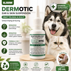 ILIUM DERMOTIC Obat Anjing Kucing Ear And Skin Suspension 20ml no type Tidak ada merek 