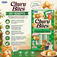 INABA Snack Kucing Churu Bites Chicken Recipe Wraps Tuna Recipe 30gr no type Tidak ada merek 