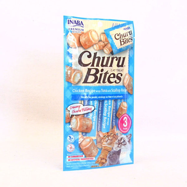INABA Snack Kucing Churu Bites Chicken Recipe Wraps Tuna Scallop 30gr no type Tidak ada merek 