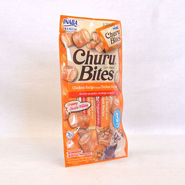 INABA Snack Kucing Churu Bites Chicken Wraps Chicken Recipe 30gr no type Tidak ada merek 
