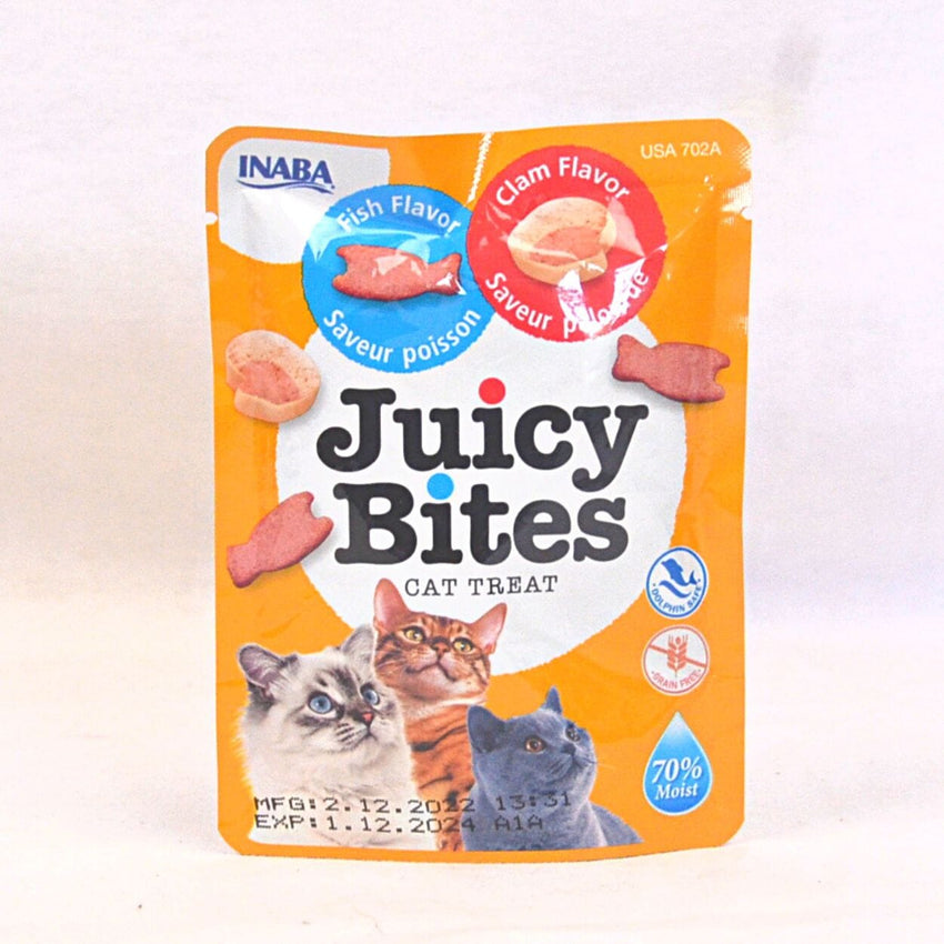 INABA Snack Kucing Juicy Bites Fish And Clam Flavor 11.3g no type Tidak ada merek 