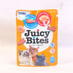 INABA Snack Kucing Juicy Bites Fish And Clam Flavor 11.3g no type Tidak ada merek 
