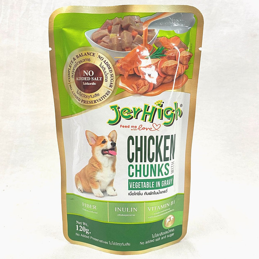 JERHIGH Makanan Anjing Pouch Chicken and Vegetables 120gr no type Jerhigh 