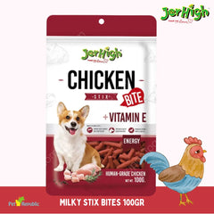 JERHIGH Snack Anjing Chicken Stix Bites 100gr no type Tidak ada merek 