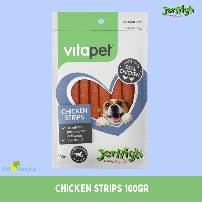 JERHIGH Snack Anjing Chicken STRIP 100gr no type Tidak ada merek 