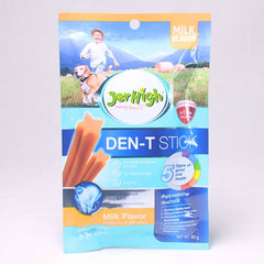 JERHIGH Snack Anjing Dental Den-T Stick Milk 60g no type Tidak ada merek 