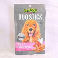 JERHIGH Snack Anjing DUO Stick Milk and Strawberry 50gr no type Tidak ada merek 