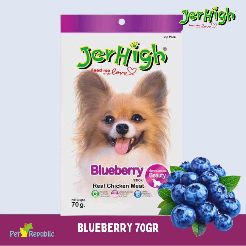 JERHIGH Snack Anjing FRUITY Stick BLUEBERRY 70gr no type Jerhigh 