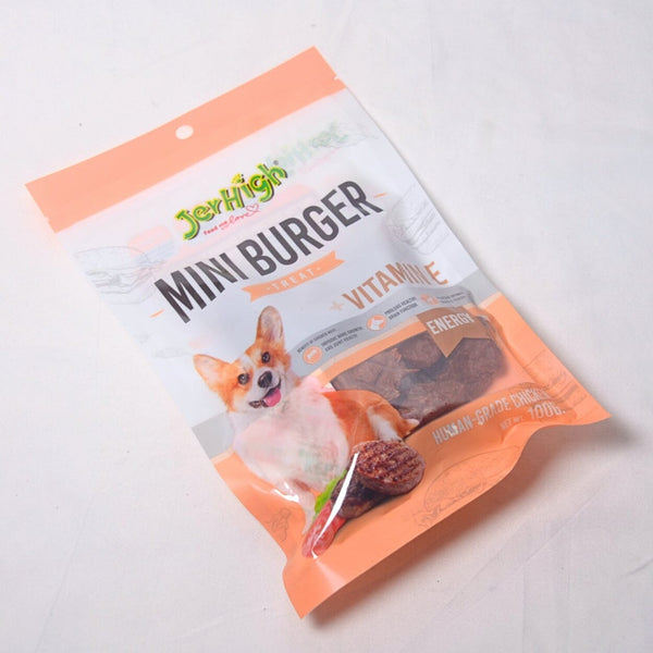 JERHIGH Snack Anjing Mini Burger BBQ 100gr Dog Snack Tidak ada merek 