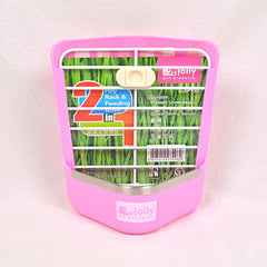 JOLLY JP138 Tempat Makan 2in1 Hay Rack and Feeding Bowl Pink no type Tidak ada merek 
