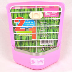 JOLLY JP138 Tempat Makan 2in1 Hay Rack and Feeding Bowl Pink no type Tidak ada merek 