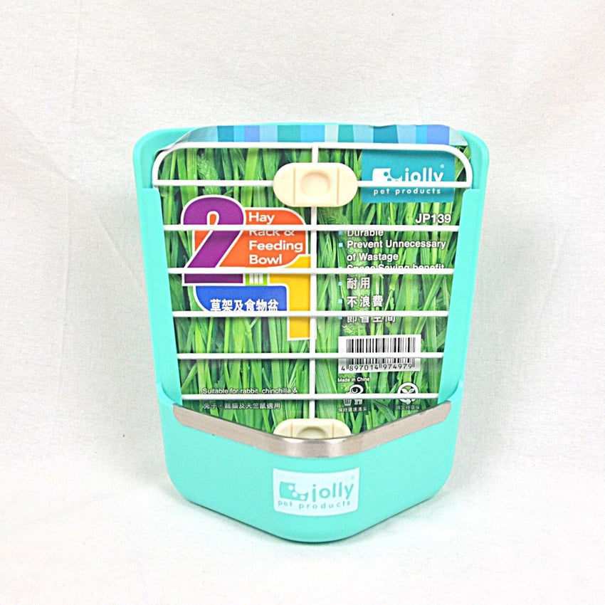 JOLLY JP139 Tempat Makan 2 in1 Hay Rack and Feeding Bowl Blue no type Tidak ada merek 
