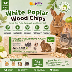 JOLLY JP77 Serbuk Kayu White Poplar Wood Chips Apple 1kg no type Tidak ada merek 