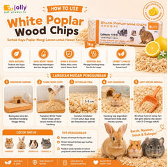 JOLLY JP78 Serbuk Kayu White Poplar Wood Chips Lemon 1kg no type Tidak ada merek 