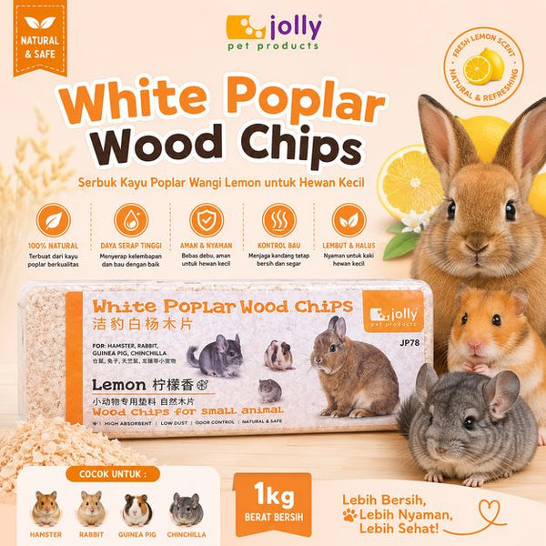 JOLLY JP78 Serbuk Kayu White Poplar Wood Chips Lemon 1kg no type Tidak ada merek 