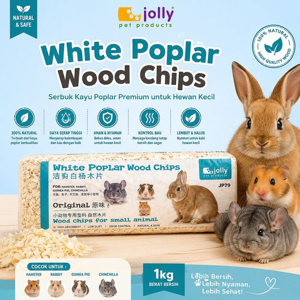 JOLLY JP79 Serbuk Kayu White Poplar Wood Chips Original 1kg no type Tidak ada merek 