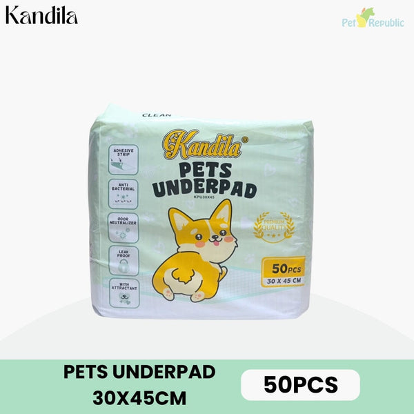 KANDILA Alas Kandang Underpad 30x45cm 50pcs Dog Sanitation Kandila 
