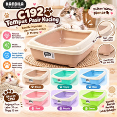 KANDILA C192 Tempat Pasir Kucing Brown Cat Sanitation Pet Republic Indonesia 