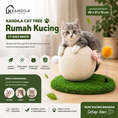 KANDILA CAT TREE Rumah Kucing Pet CT 0053 White 30 x 21 x 15cm no type Tidak ada merek 