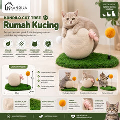 KANDILA CAT TREE Rumah Kucing Pet CT 0053 White 30 x 21 x 15cm no type Tidak ada merek 