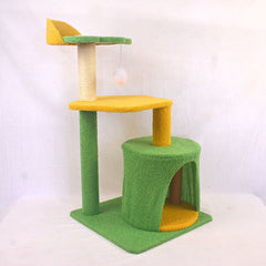 KANDILA CAT TREE Rumah Kucing Pet CT0041 Yellow And Green 41x41x75cm no type Tidak ada merek 