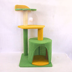 KANDILA CAT TREE Rumah Kucing Pet CT0041 Yellow And Green 41x41x75cm no type Tidak ada merek 